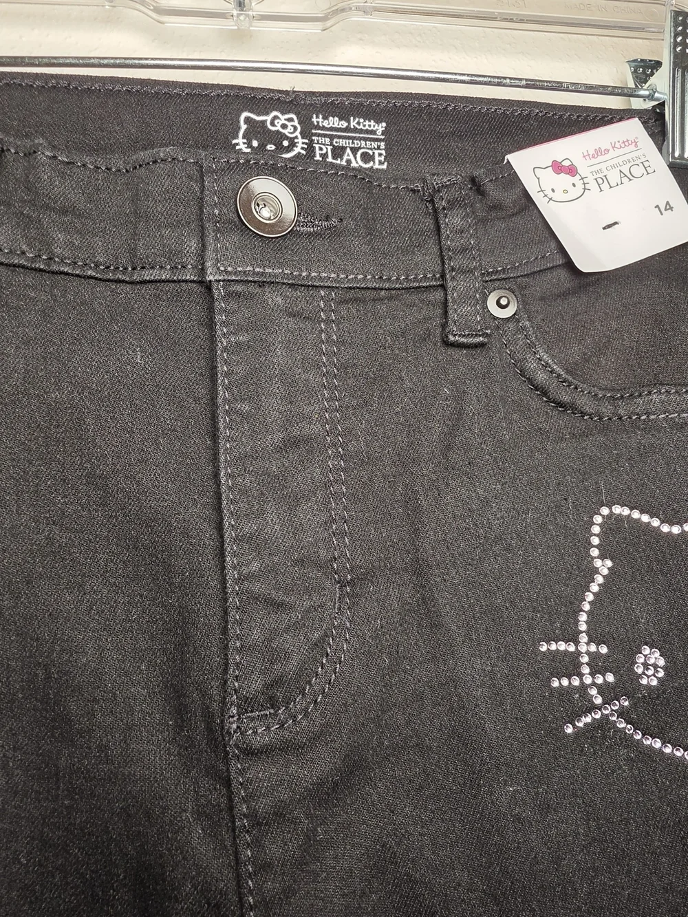 The Childrens Place Hello Kitty Black Girls' Jeans